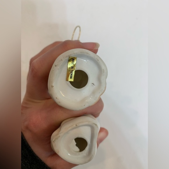 LOT of 2 Vintage ROC Ceramic Christmas Angel Figurines Praying Ornaments Taiwan - Picture 2 of 8